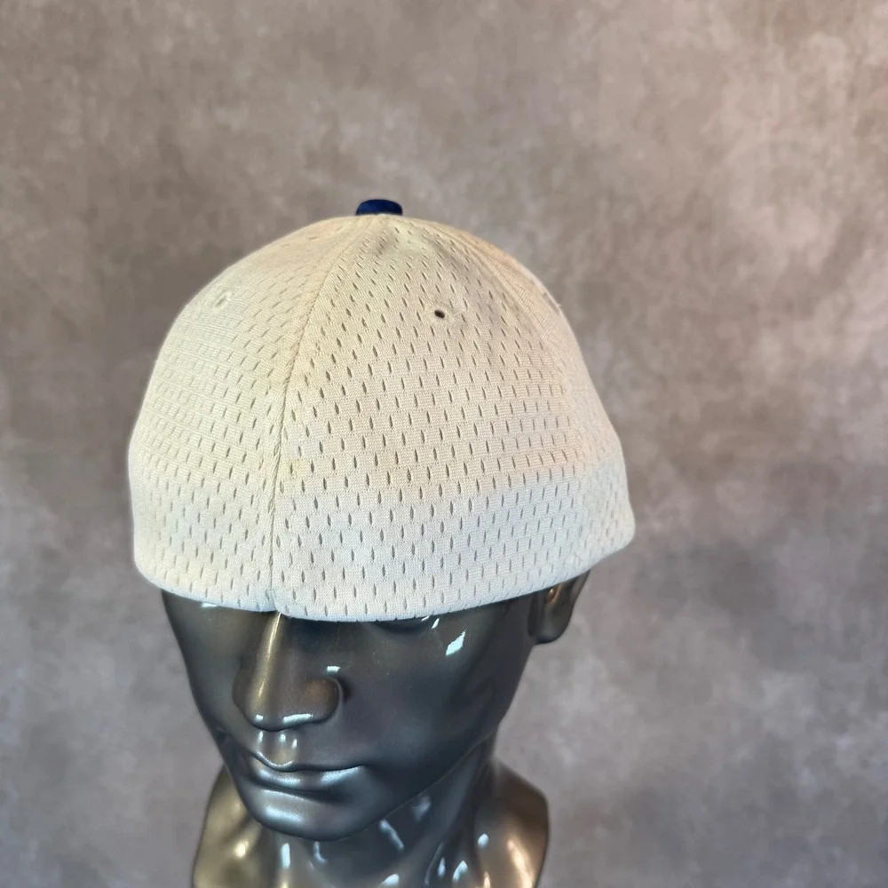 KC Royals Pacific Headwear Baseball Cap Youth 6 3/8-6 7/8 White Blue Mesh Hat